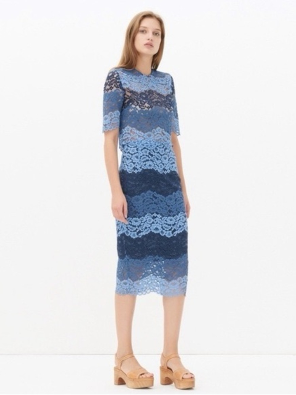 Koton Floral Lace Top and Skirt Set
